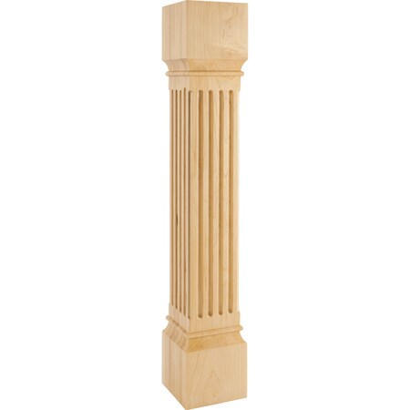 Hardware Resources 6" Wx6"Dx35-1/2"H Hard Maple Fluted Post P27-6-HMP